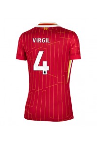 Fotbalové Dres Liverpool Virgil van Dijk #4 Dámské Domácí Oblečení 2024-25 Krátký Rukáv